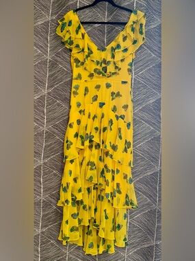 Wayf Sunny Yellow V-Neck Dress